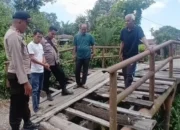 Kapolsek Teluk Meranti Tinjau Lokasi Pembangunan Jembatan Merah Putih di Desa Pangkalan Terap