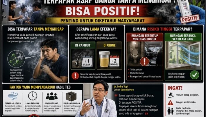 Tak Menghisap, Tetap Positif! Dokter Jelaskan Risiko Terpapar Asap Ganja