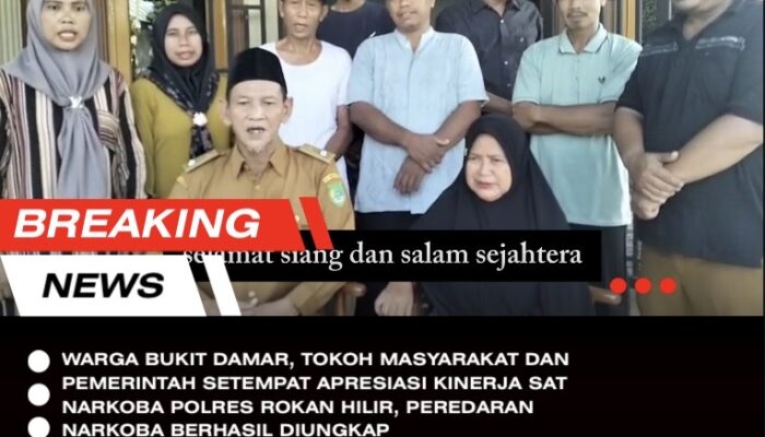 Warga Bukit Damar, Tokoh Masyarakat dan Pemerintah Setempat Apresiasi Kinerja Sat Narkoba Polres Rokan Hilir, Peredaran Narkoba Berhasil Diungkap