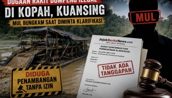 Bungkam Setelah 2×24 Jam, Mul Tak Beri Klarifikasi atas Dugaan Kepemilikan Rakit Dompeng di Kopah
